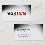 White Gray Real Anwesen Agent Business Card Visitenkarte (Vorne/Hinten)