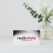 White Gray Real Anwesen Agent Business Card Visitenkarte (Stehend Vorderseite)