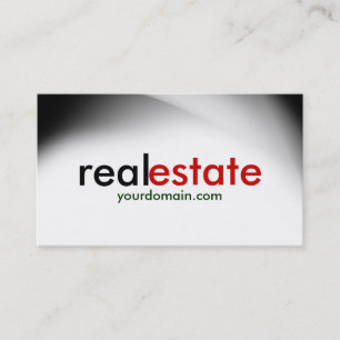 White Gray Real Anwesen Agent Business Card Visitenkarte