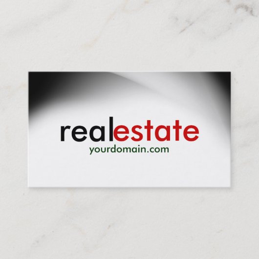 White Gray Real Anwesen Agent Business Card Visitenkarte (Vorderseite)