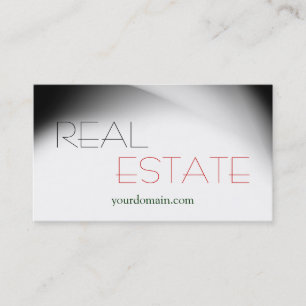 White Gray Real Anwesen Agent Trendy Business Card Visitenkarte