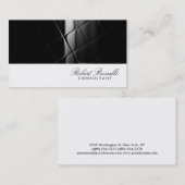 White Gray Schlicht Modern Consultant Business Car Visitenkarte (Vorne/Hinten)