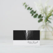 White Gray Schlicht Modern Consultant Business Car Visitenkarte (Stehend Vorderseite)