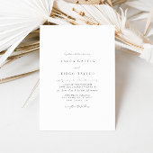 White Gray Script Wedding Einladung