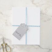 White Gray String Lights Modernes Chic Elegante Ge Geschenkanhänger (Mit Garn)