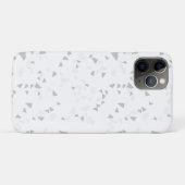 White Gray Terrazzo Minimal modern Case-Mate iPhone Hülle (Rückseite (Horizontal))