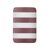White Grayish Burgundy Red gestreift Badematte (Vorderseite Vertikal)