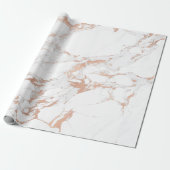 White GrayPink Rose Gold Blush Carrara Marmor Lux Geschenkpapier (Ungerollt)