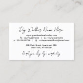 White Great Dane Harlequin Dog Visitenkarte (Rückseite)