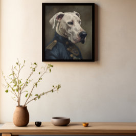White Great Dane Kostüm Poster