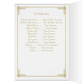 White Great Gatsby Art Deco Wedding Programs Cards (Innen (Links))