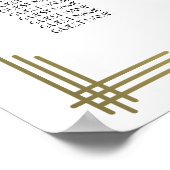 White Great Gatsby Wedding Seating Chart 18x24 Poster (Ecke)