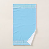 White Grecian Frieze Design Badhandtuch Set (Handtuch)