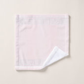 White Grecian Frieze Design Pink Badhandtuch Set (Waschlappen)