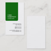 White Green Attractive Charm Business Card Visitenkarte (Vorne/Hinten)
