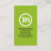 White Green Box Lächelnder Taxifahrer Visitenkarte (Rückseite)