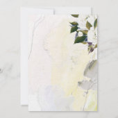 White & Green Fine Art Calligraphy Style Wedding Einladung (Rückseite)