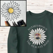 White & Green Funny Mom Quote 1 Photo Flower Sweatshirt