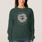 White & Green Funny Mom Quote 1 Photo Flower Sweatshirt (Vorderseite)