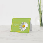 White Green Gold Daisy Wedding Vielen Dank Dankeskarte (Vorderseite)