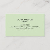 White Green Illustrative Reinigungsservice Visitenkarte (Rückseite)