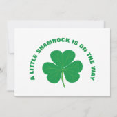 White Green Irish Baby Dusche Kleines Kleeblatt Co Dankeskarte (Rückseite)