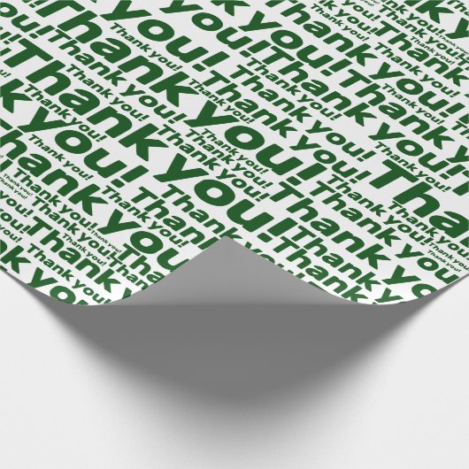 White & Green Lawn Care Service - Vielen Dank! - Geschenkpapier (Ecke)