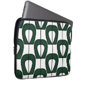 White Green Modern Geometric Cool Abstrakt Laptopschutzhülle (Vorne Rechts)