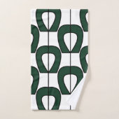 White Green Modern Geometric Trendy Badhandtuch Set (Handtuch)
