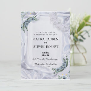 White Green Modern Weditation Poster Einladung