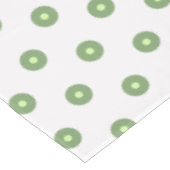 White Green Polka Dots Tischdecke (Schrägansicht)