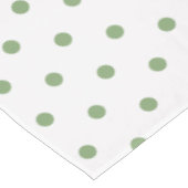 White Green Polka Dots Tischdecke (Schrägansicht)