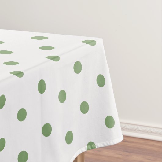 White Green Polka Dots Tischdecke (Beispiel)
