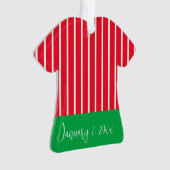 White Green Red Baby's First Christmas Ornament (Vorderseite)