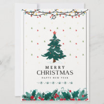 White Green Red Frohe Weihnachts-Poster