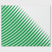 White Green Spikes Leaf Patterns Kunst Weihnachten Geschenkpapier (Flach)