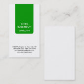 White Green Strip attraktive Charm Business Card Visitenkarte (Vorne/Hinten)