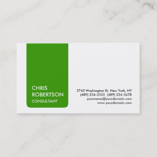White Green Strip attraktive Charm Business Card Visitenkarte