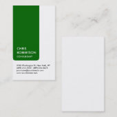 White Green Strip attraktive Charm Business Card Visitenkarte (Vorne/Hinten)