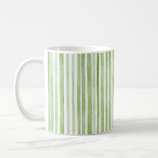 White Green Stripes Kaffeetasse (Links)