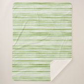 White Green Stripes Sherpadecke (Vorderseite)