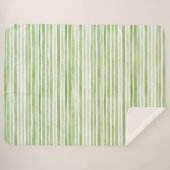 White Green Stripes Sherpadecke (Vorderseite (Horizontal))