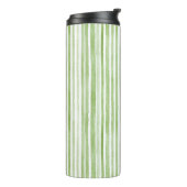 White Green Stripes Thermosbecher (Nach links gedreht)