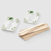 White Green Watercolor Floral Gold Hochzeitsprogra Fächer (Non-assembled)
