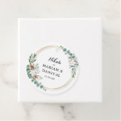 White Greenery Gold Floral Muslim Nikah Wedding Geschenkanhänger (Beispiel)