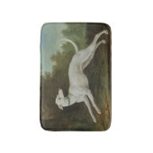White Greyhound Dog (von Jean-Baptiste Oudry) Badematte (Vorderseite Vertikal)
