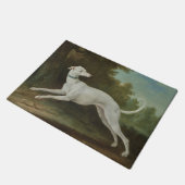 White Greyhound Dog (von Jean-Baptiste Oudry) Fußmatte (Schrägansicht)
