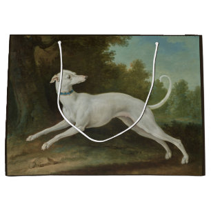 White Greyhound Dog (von Jean-Baptiste Oudry) Große Geschenktüte