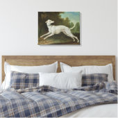 White Greyhound Dog (von Jean-Baptiste Oudry) Leinwanddruck (Insitu (Schlafzimmer))