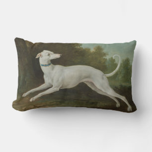 White Greyhound Dog (von Jean-Baptiste Oudry) Lendenkissen